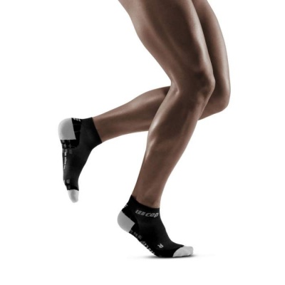 CEP Black/Light Grey Ultralight Pro Low Cut Compression Socks for Men