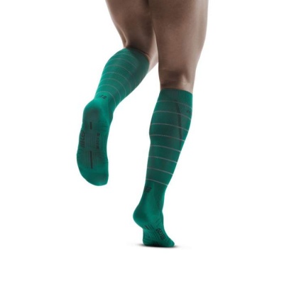 CEP Green Reflective Running Compression Socks for Men