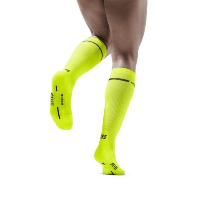 CEP Men's Yellow Neon Compression Socks for Running