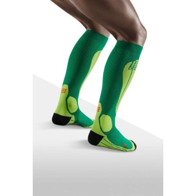 CEP Ski Thermo Forest/Light Green Compression Socks for Men