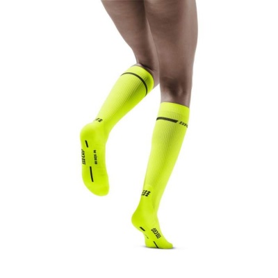 CEP Women's Yellow Neon Compression Socks for Running