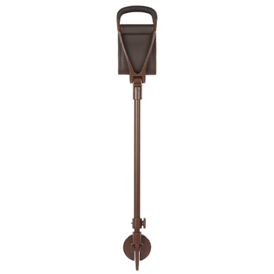 Luxury Brown Leather Height-Adjustable Shooting Seat Stick
