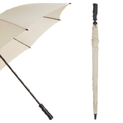 Classic Cream Large-Canopy Windproof Golf Umbrella with Lightweight Fibreglass Shaft