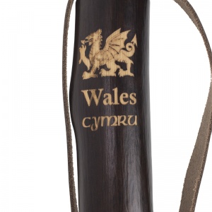 Chestnut Hiking Staff with Welsh Dragon
