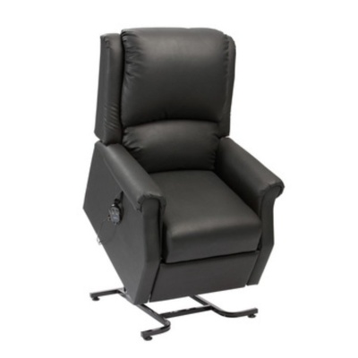 Drive Restwell Chicago Anti-Microbial PVC Fabric Black Riser Recliner Chair