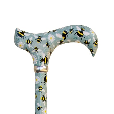 Adjustable Aluminium Derby Walking Cane with Bees Design