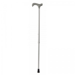 Classic Height Adjustable Silver Derby Cane