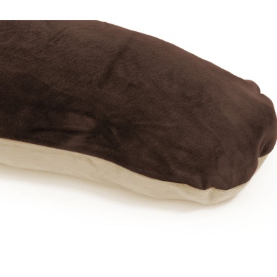 Chocolate and Cream Velour Cover for Sissel Comfort Pillow