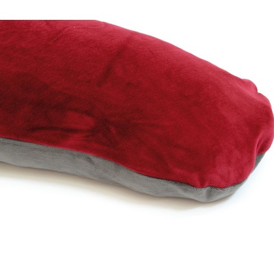 Bordeaux and Grey Velour Cover for Sissel Comfort Pillow