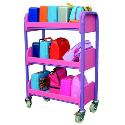 Compact 15 Lunch Box Storage and Transportation Trolley