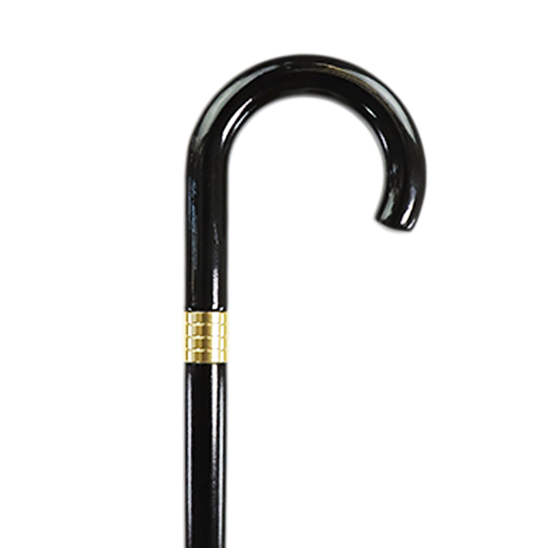 Black Crook Handle Walking Stick Health and Care
