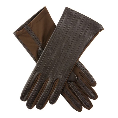 Dents Olivia Women's Silk-Lined Mocca Leather Gloves