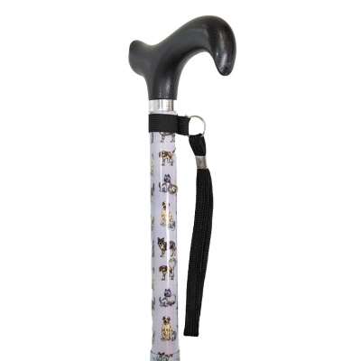 Height-Adjustable Folding Dogs Derby Walking Stick