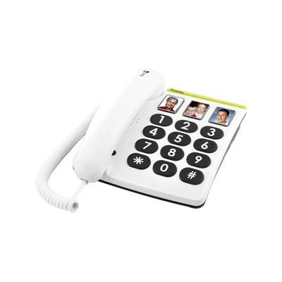 Doro PhoneEasy Big-Button Corded Landline Picture Phone