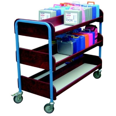 Double-Sided 60 Lunch Box Storage and Transportation Trolley