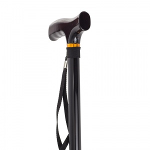 Drive Medical Black T-Handled Walking Cane with Strap