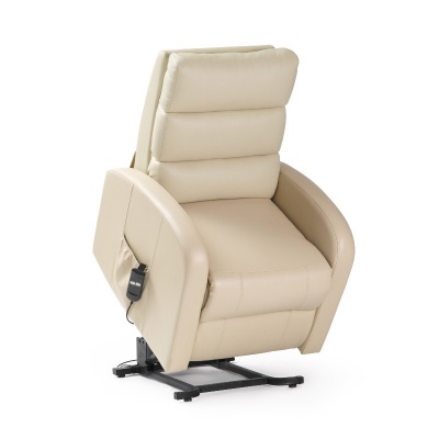 Drive Dual Motor PU Cream Rise and Recliner Chair