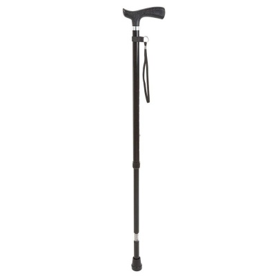 Economy Adjustable Black Walking Stick with Shock Absorber