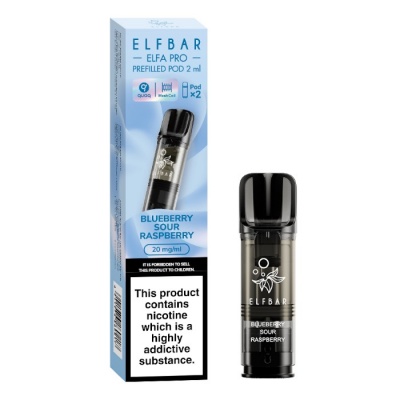 Elf Bar ELFA PRO Blueberry Sour Raspberry E-Cigarette Refill Pods (Pack of 2)