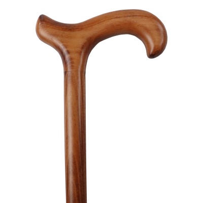 GENTS WOODEN DERBY Cane With Collar Walking Stick In Dark Brown Wood - View #8