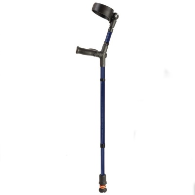 Flexyfoot Comfort Grip Double Adjustable Blue Crutch for the Left Hand
