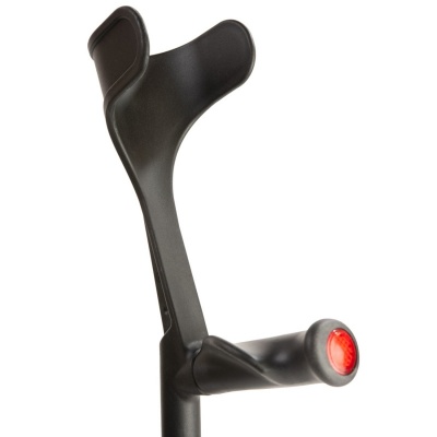 Flexyfoot Comfort Grip Open Cuff Black Crutch for the Left Hand