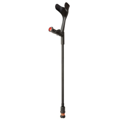 Flexyfoot Comfort Grip Open Cuff Black Crutch for the Right Hand