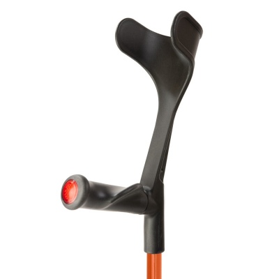 Flexyfoot Comfort Grip Open Cuff Orange Crutch for the Right Hand
