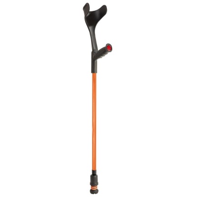 Flexyfoot Standard Soft Grip Handle Open Cuff Orange Crutch