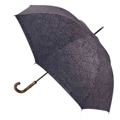 Fulton Hampstead Morris and Co. UV Walking Umbrella (Strawberry Thief Graphite)
