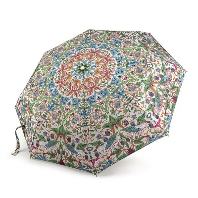 Fulton Minilite-2 Morris and Co. Foldable Umbrella (Strawberry Thief Cream)