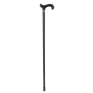 Gents' Black Derby Cane with Art Deco Collar