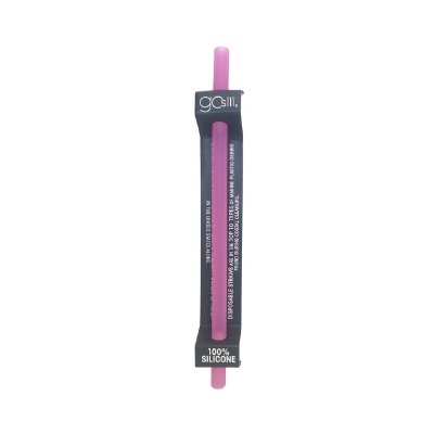 GoSili Berry Pink Reusable Silicone Straw