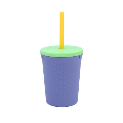 GoSili Silicone Grey/Lime Green Large Straw Cup