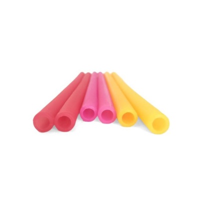 GoSili Spice/Pink/Tangerine Reusable Silicone Straws (Pack of 6)