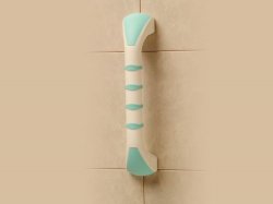 Prima Grab Bar in White and Mint 12'' / 30cm