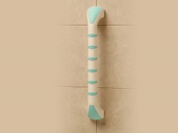 Prima Grab Bar in White and Mint 16'' / 40cm