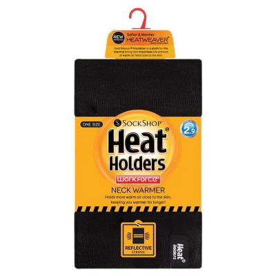 Heat Holders Workforce Men's Thermal Hi-Vis Neck Warmer (Black)