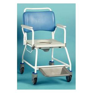 Homecraft Atlantic Commode Shower Chair with Footrests and Disposable Pan Rack