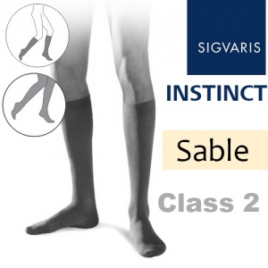 Sigvaris Instinct Men's Calf Class 2 Sable Compression Stockings