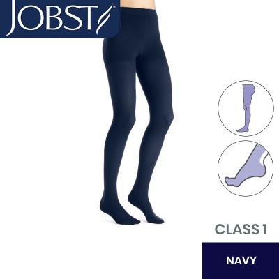 JOBST Opaque Compression Class 1 (18 -  21mmHg) Navy Closed Toe Compression Tights