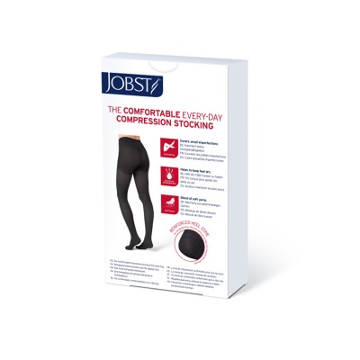 JOBST Opaque Compression Class 2 (23 -  32mmHg) Black Compression Tights with Open Toe