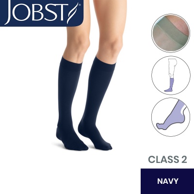 JOBST Opaque RAL Class 2 (23 -  32mmHg) Navy Knee High Compression Stockings