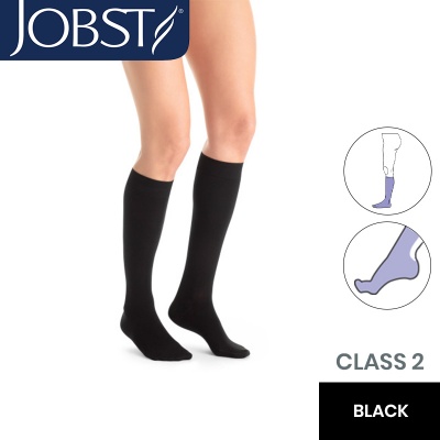 JOBST UltraSheer RAL Class 2 Black Knee High Compression Stockings