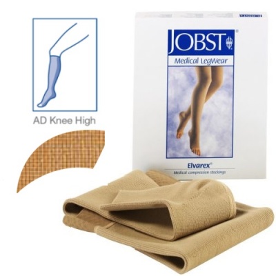 JOBST Elvarex RAL Class 3 Beige Knee-High Compression Stockings with Open Toe