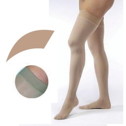 JOBST Opaque Compression Class 2 (23 -  32mmHg) Thigh High Sand Closed Toe Compression Garment