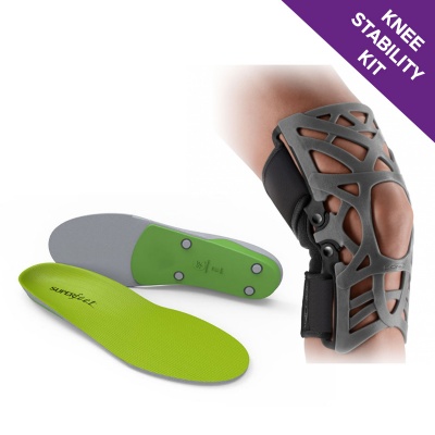 Donjoy Reaction Knee Brace and Superfeet Green Insoles Knee Stability Kit