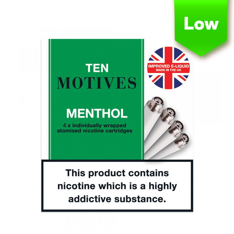10 Motives ECig. Low Menthol Cartridges Health and Care