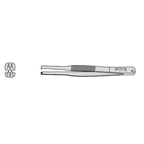 Continental Pattern Dissecting Forceps With 2 Into 3 Teeth And Broad ...