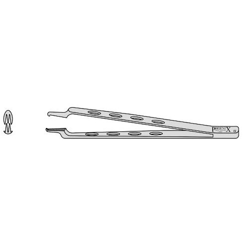 Jean Dissecting Forceps With 2 Into 3 Teeth 180mm Straight